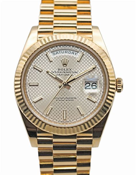 rolex day date gold silber|rolex day date 40 228238.